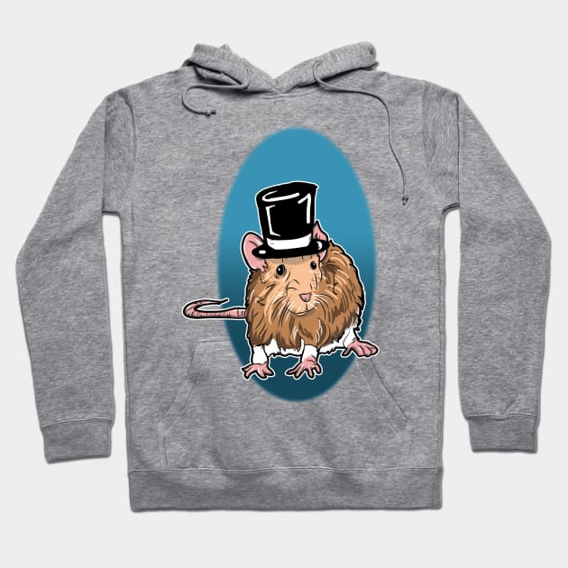 Rat in a Top Hat Hoodie by silentrob668